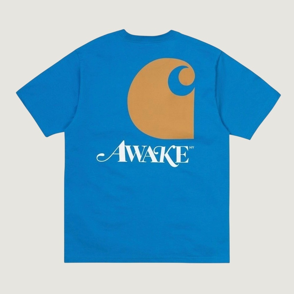 Carhartt WIP x‎ Awake NY Pocket T-Shirt Blue Medium